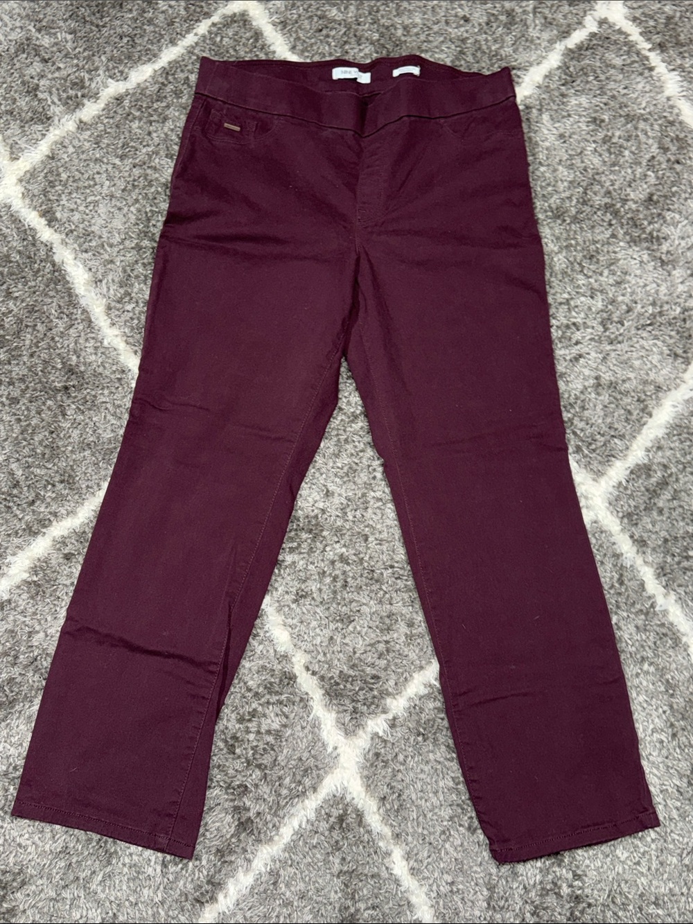 Size 16 Nine West Deep Burgundy Pill-on Chino Pants